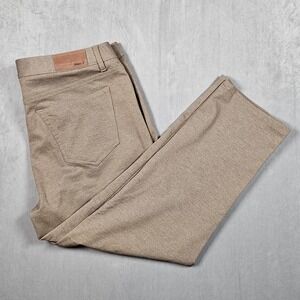 Johnnie-O Pants Men's 38 (Actual 40/27) Brown Burbank Stretch Knit Golf Office